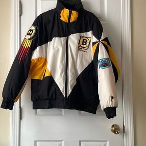 Vintage 90s Pro Player Boston Bruins Winter Jacket.